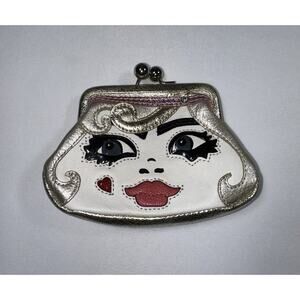Brighton Coin Purse Fashionista Face Retired HTF Starlet Kiss Lock Wallet